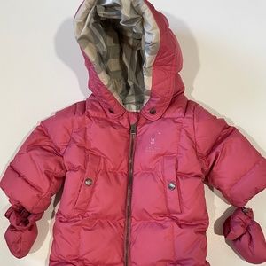 Infants Girls Burbuerry Snowsuit